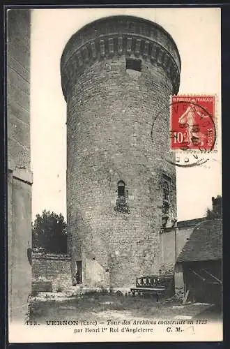 AK Vernon, Tour des Archives construite en 1123 par Henri Ier Roi d`Angleterre