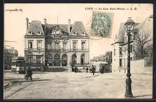 AK Caen, La Gare Saint-Martin