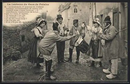 AK Franzosen in Tracht der Normandie bei einem Volksfest