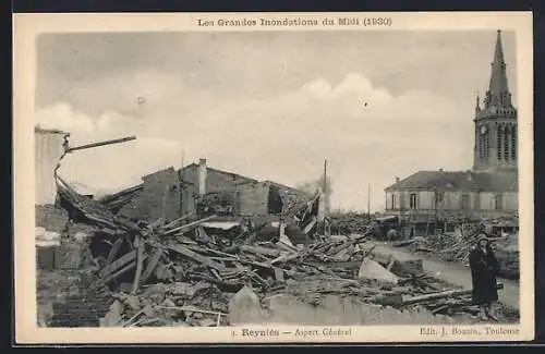 AK Reyniès, Aspect Général, Les Grandes Inondations du Midi 1930