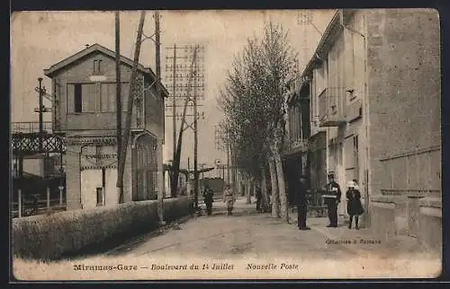 AK Miramas, La Gare, Boulevard du 14 Juillet, nouvelle poste