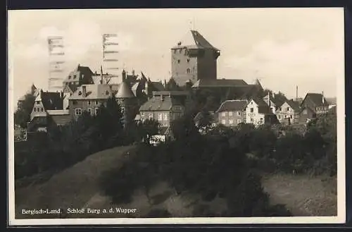 AK Burg a. d. Wupper, Blick auf das Schloss