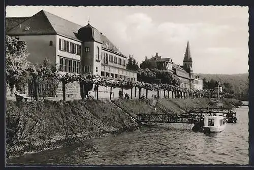 AK Unkel am Rhein, Uferpartie mit Hotel Schulz