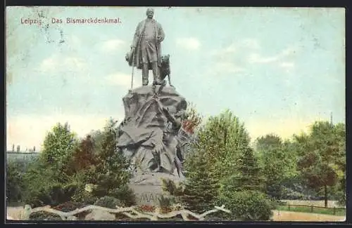 AK Leipzig, Bismarckdenkmal