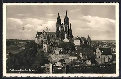 AK Meissen a. d. Elbe, Burgberg mit Kirche