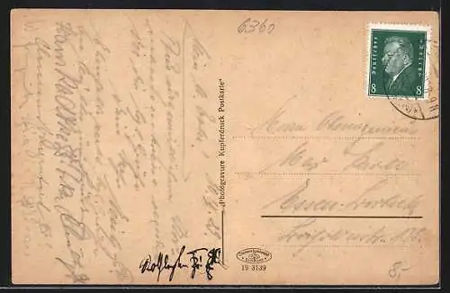 AK Friedberg i. H., Burgkirche und Adolfsturm