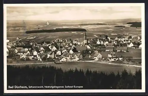 AK Bad Dürrheim /Schwarzwald, Teilansicht mit Kirche