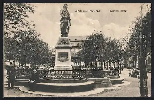 AK Mainz, Denkmal am Schillerplatz