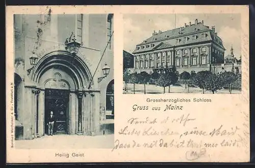 AK Mainz, Restaurant Heilig Geist, Grossherzogliches Schloss