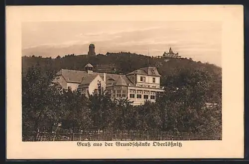 AK Oberlössnitz, Gasthaus Grundschänke