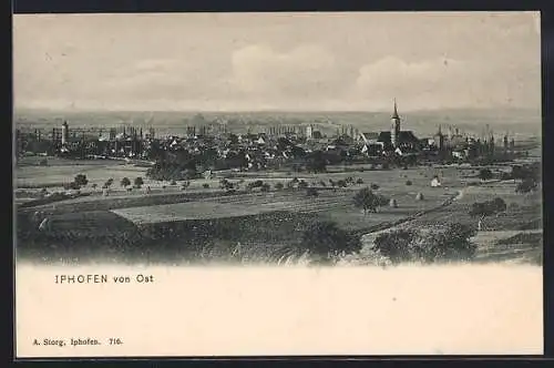 AK Iphofen, Teilansicht von Ost