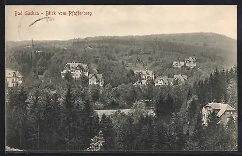 AK Bad Sachsa, Blick vom Pfaffenberg auf den Ort