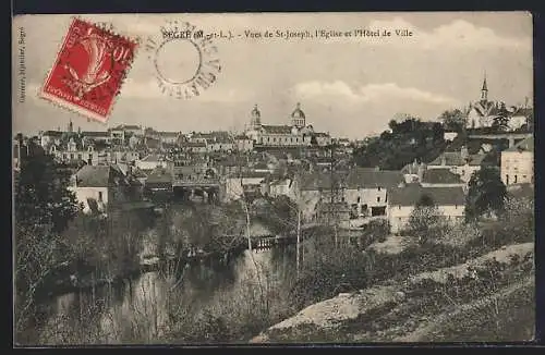 AK Segre, Vues de St-Joseph, l`Église et l`Hôtel de Ville