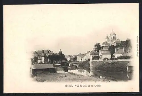 AK Segré, Vue du Quai et de l`Oudon