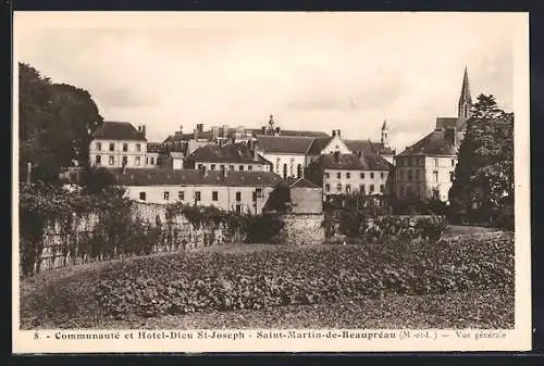 AK Saint-Martin-de-Beaupréau, Communauté et Hôtel-Dieu St-Joseph, vue générale