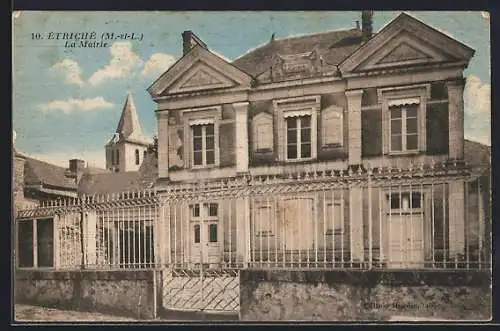 AK Étriché, La Mairie