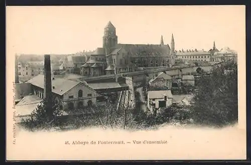 AK Fontevraud-l`Abbaye, Vue d`ensemble de l`abbaye de Fontevraud