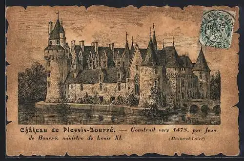 AK Plessis-Bourré, Château construit vers 1475 par Jean de Bourré, ministre de Louis XI (Maine-et-Loire)