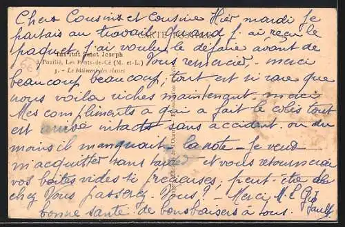 AK Les Ponts-de-Cé, Institut Saint-Joseph, le bâtiment des classes