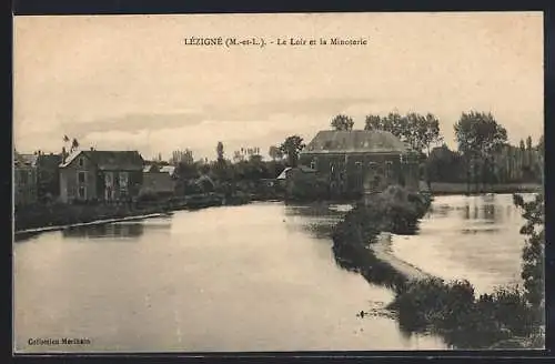 AK Lézigné, Le Loir et la Minoterie