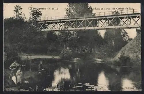 AK Beaupréau, L`Èvre et le Pont du Chemin de Fer