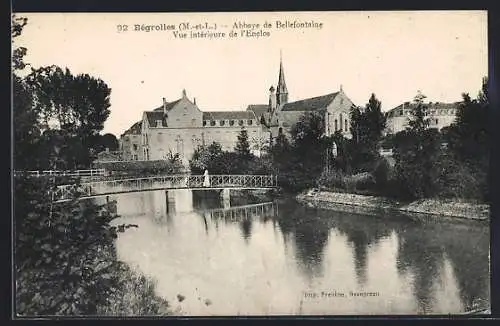 AK Bégrolles, Abbaye de Bellefontaine, Vue intérieure de l`enclos