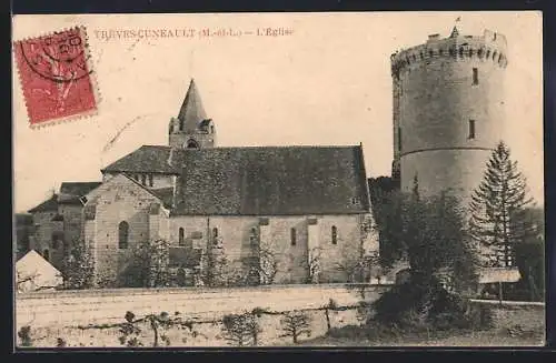 AK Trèves-Cuneault, L`Église et la tour médiévale