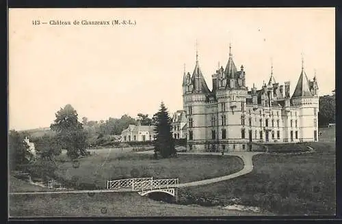 AK Chanzeaux, Château de Chanzeaux et son parc verdoyant