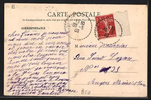 AK Cheffes-sur-Sarthe, Vue générale du village et de l`église au bord de la rivière