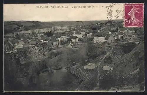 AK Chaudefonds, Vue panoramique du village et du paysage environnant