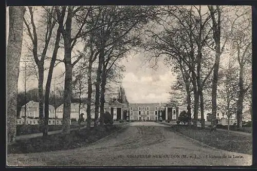 AK Chapelle-sur-Oudon, Le Château de la Lorie et son allée bordée d`arbres