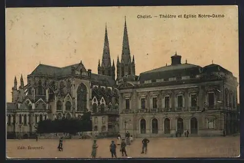 AK Cholet, Théâtre et Église Notre-Dame