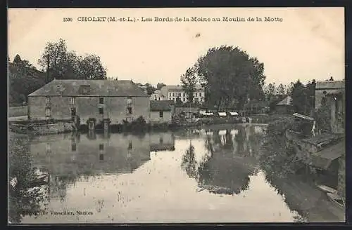 AK Cholet, Les Bords de la Moine au Moulin de la Motte