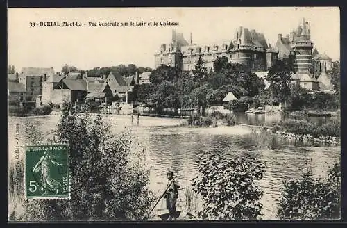 AK Durtal, Vue Générale sur le Loir et le Château