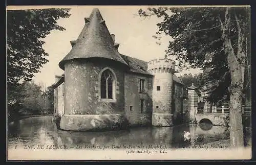 AK Doué-la-Fontaine, Château de Bouy Foulques côté sud-est