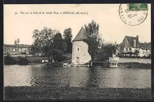 AK Durtal, Vue sur le Loir et la vieille Tour