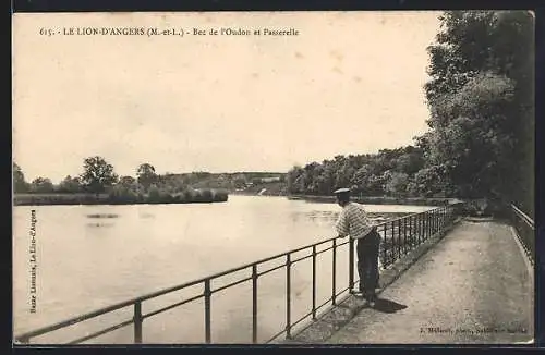 AK Le Lion-d`Angers, Bec de l`Oudon et Passerelle