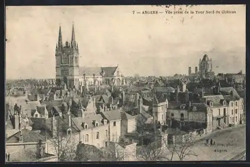 AK Angers, Vue prise de la Tour Nord du Château