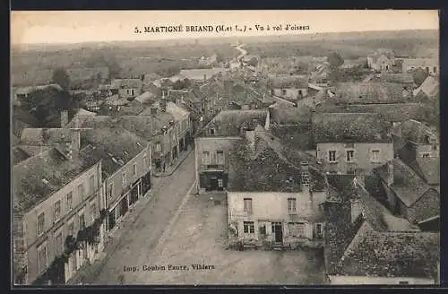 AK Martigné-Briand, Vue à vol d`oiseau des toits du village