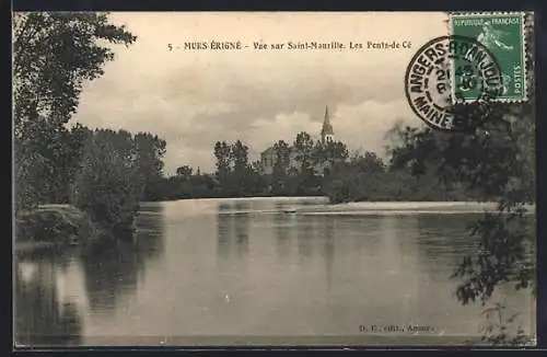 AK Mûrs-Érigné, Vue sur Saint-Maurille, Les Ponts-de-Cé