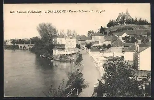 AK Murs-Érigné, Vue sur le Louet et le village depuis la rivière