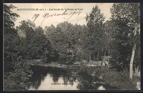 AK Montfaucon, Les Bords de la Moine au Pont