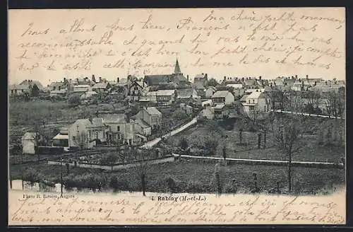 AK Rablay, Vue panoramique du village et de l`église