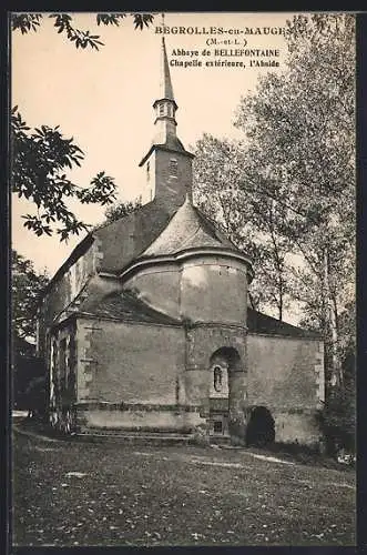 AK Begrolles-en-Mauges, Abbaye de Bellefontaine, Chapelle extérieure, l’Abside