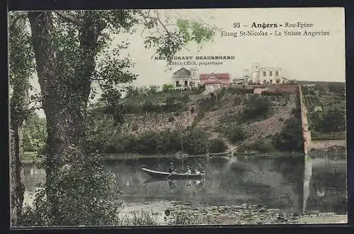 AK Angers, Roc-Epine, Étang St-Nicolas et restaurant Baumgard au bord de l`eau