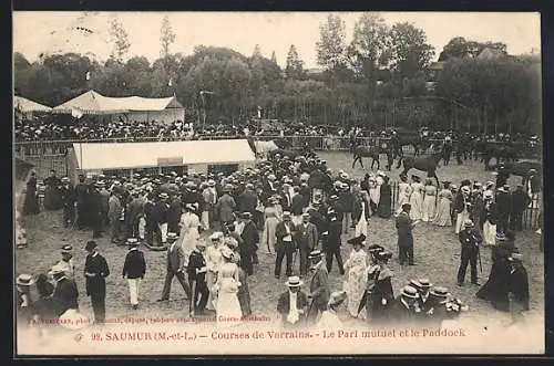 AK Saumur, Courses de Verrains, Le Pari mutuel et le Paddock