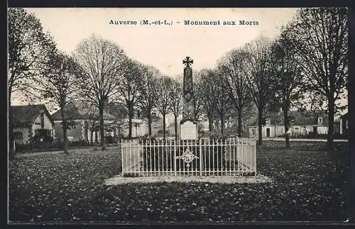 AK Auverse, Monument aux Morts