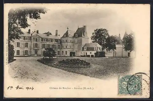 AK Auverse, Château du Boucher et son parc élégant