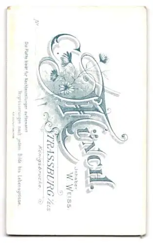Fotografie C. Münch, Strassburg, Königsbrücke, Porträt eines kleinen Kindes