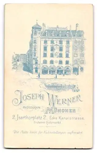 Fotografie Joseph Werner, München, Isarthorplatz 2, Porträt einer jungen Frau